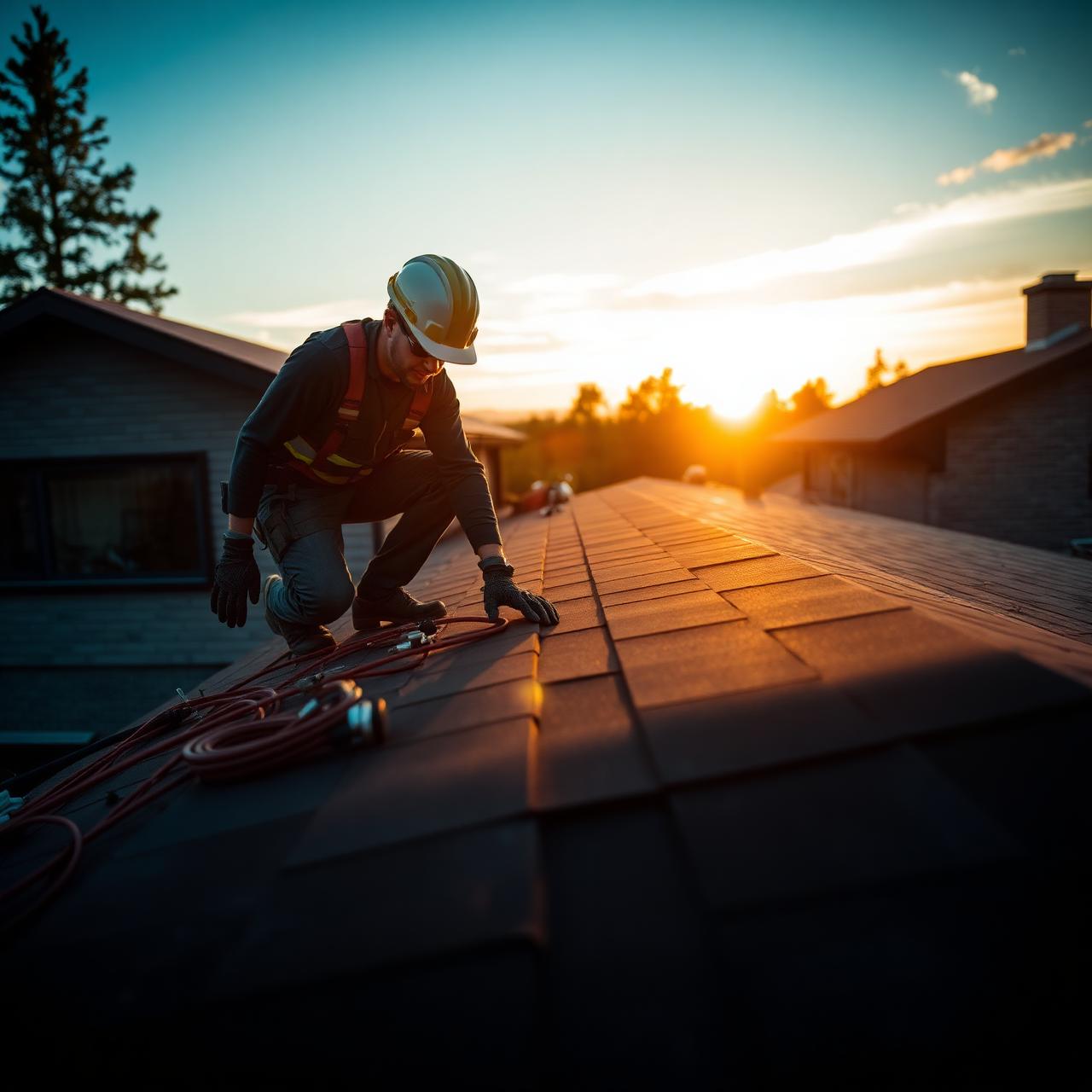 Certified Astra Roofing installer at work